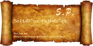 Soltész Pelbárt névjegykártya